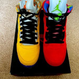 2020 Air Jordan 5 Retro SE "What The' - Red/Yellow - Sz 6Y - CZ5725 700